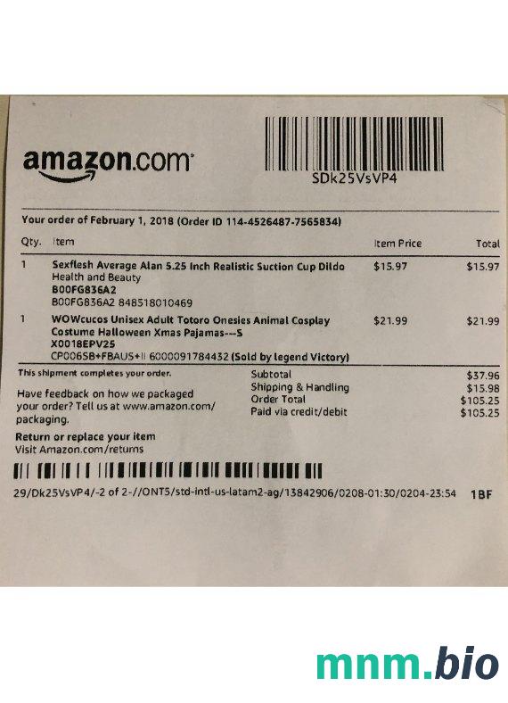 Amazon Company szablon pokwitowania płatności PSD